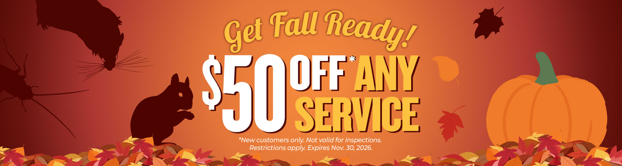 Save $50 on Fall Pest Control